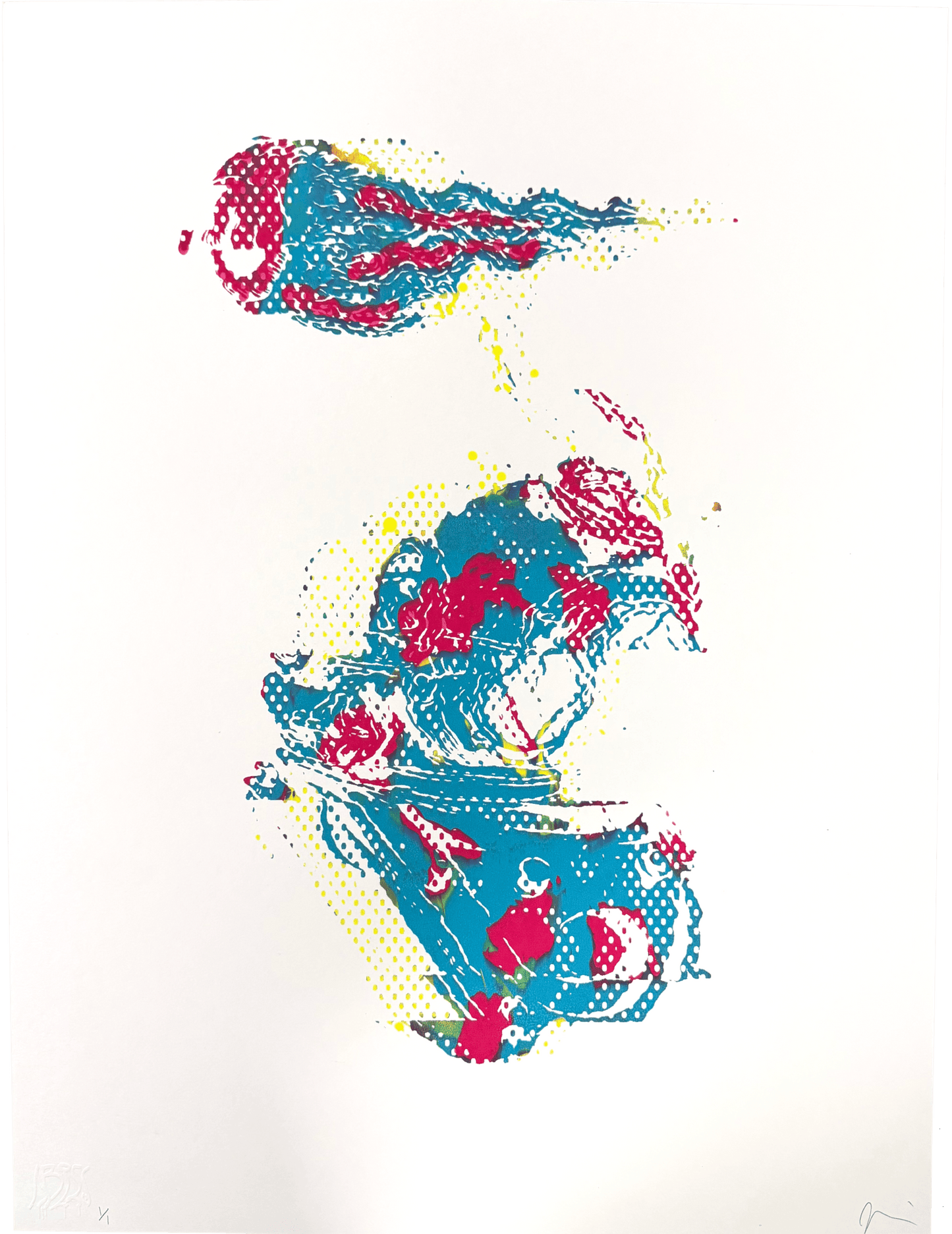 "Beyond the Sea" GL1TCH Azure Bloom Serigraph