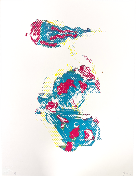 "Beyond the Sea" GL1TCH Azure Bloom Serigraph