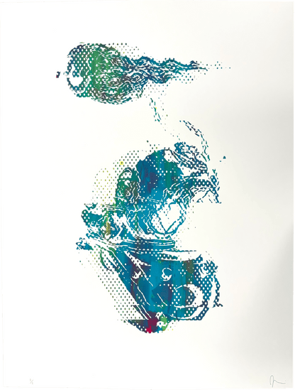 "Beyond the Sea" GL1TCH Emerald Drift Serigraph