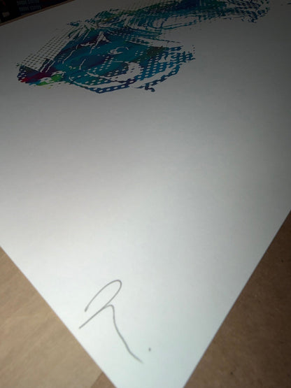 "Beyond the Sea" GL1TCH Emerald Drift Serigraph