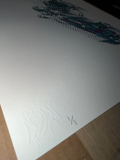 "Beyond the Sea" GL1TCH Electric Tide Serigraph