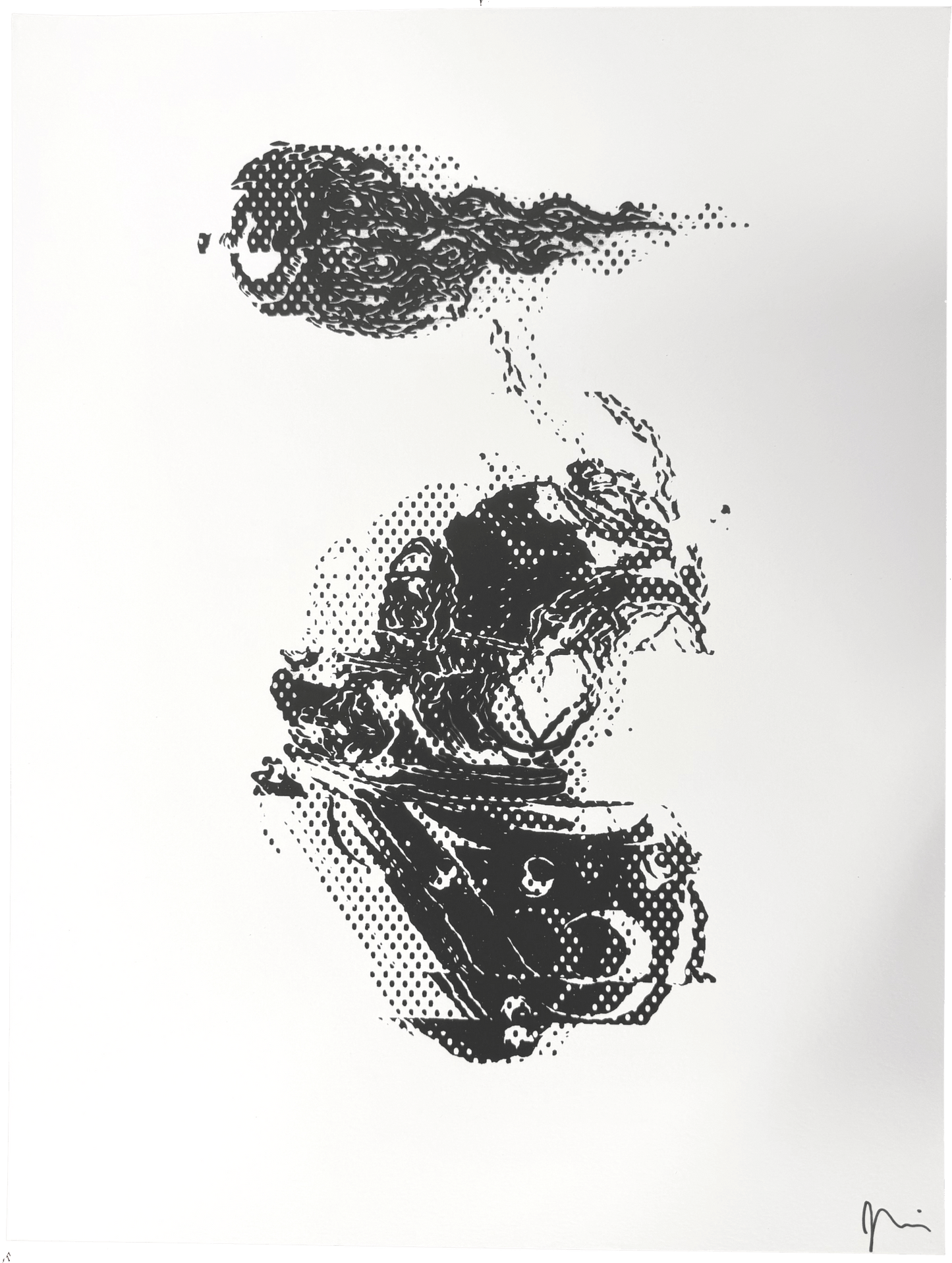 "Beyond the Sea" GL1TCH Serigraph (B on OW)